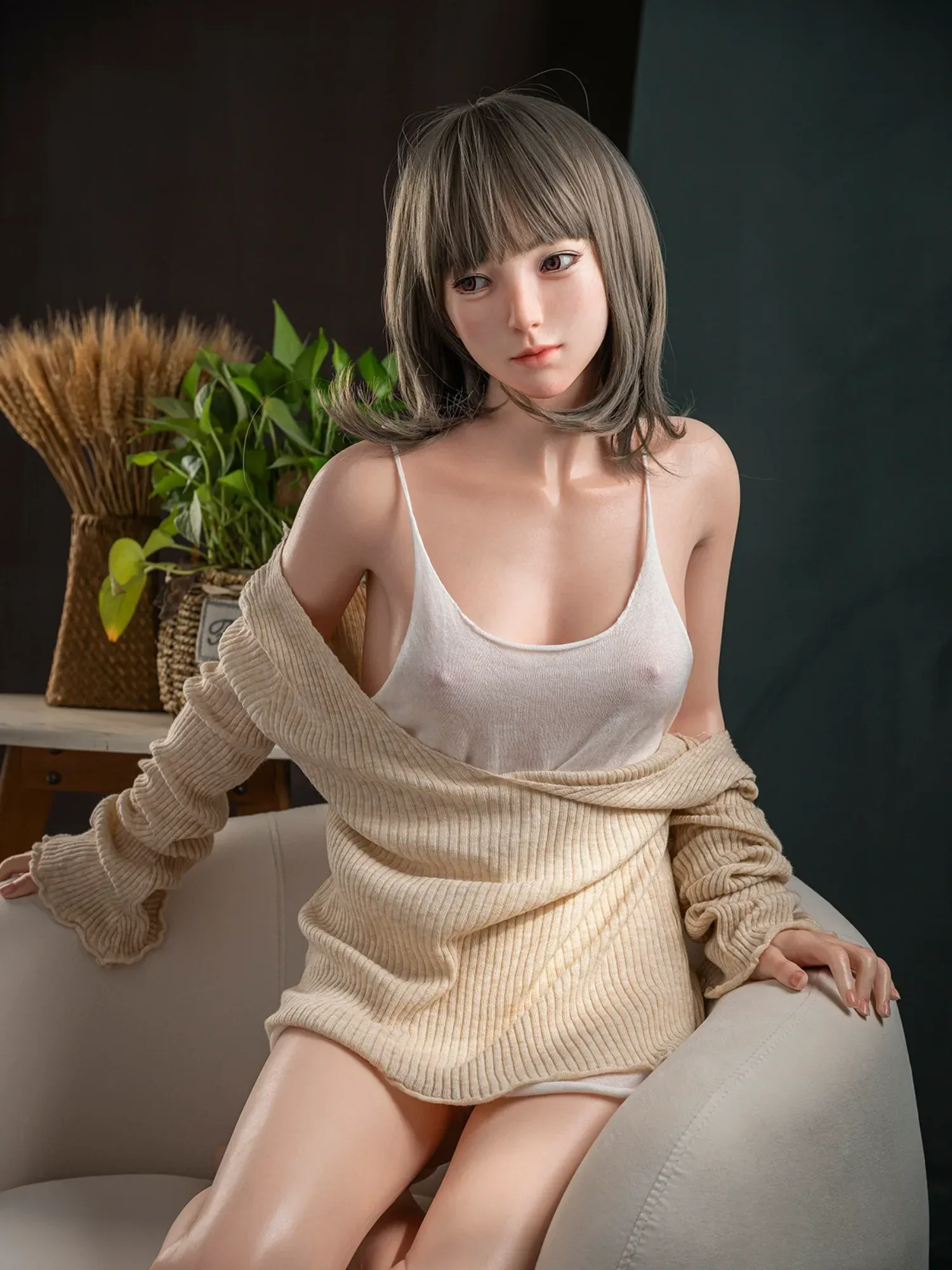 F9170—168cm\/5ft5 Elise 36.2kg C Cup Silicone Realistic Sex Doll | Jiusheng Doll view 5