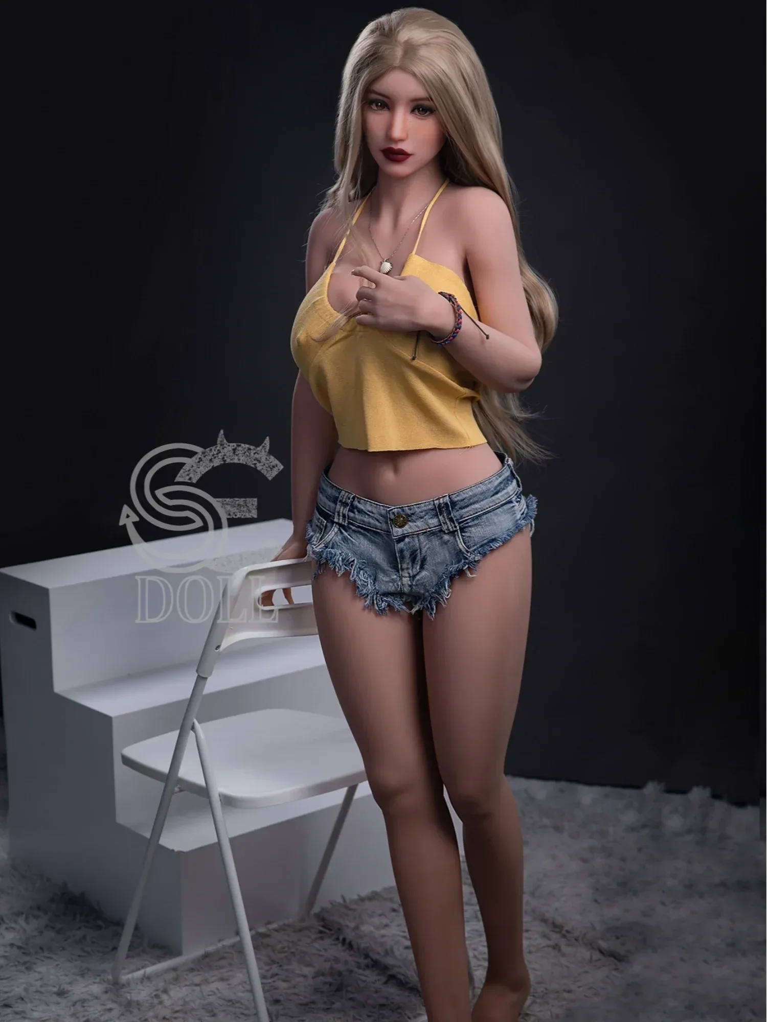 F3689-161cm(5.3ft)-35kg Amelia F Cup TPE Blonde Sexy Latina Love Doll|SE Doll view 5