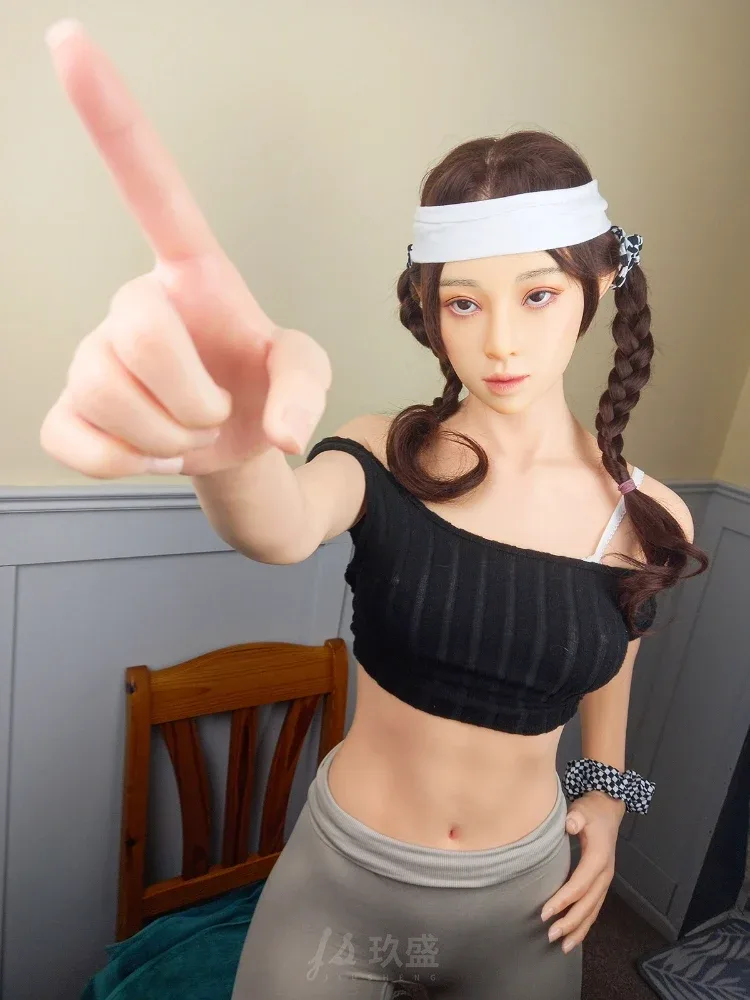 F2373—168cm\/5ft5 36.2kg C Cup Kira Sport Gril Black Hair Silicone Sex Doll|Jiusheng Doll view 6
