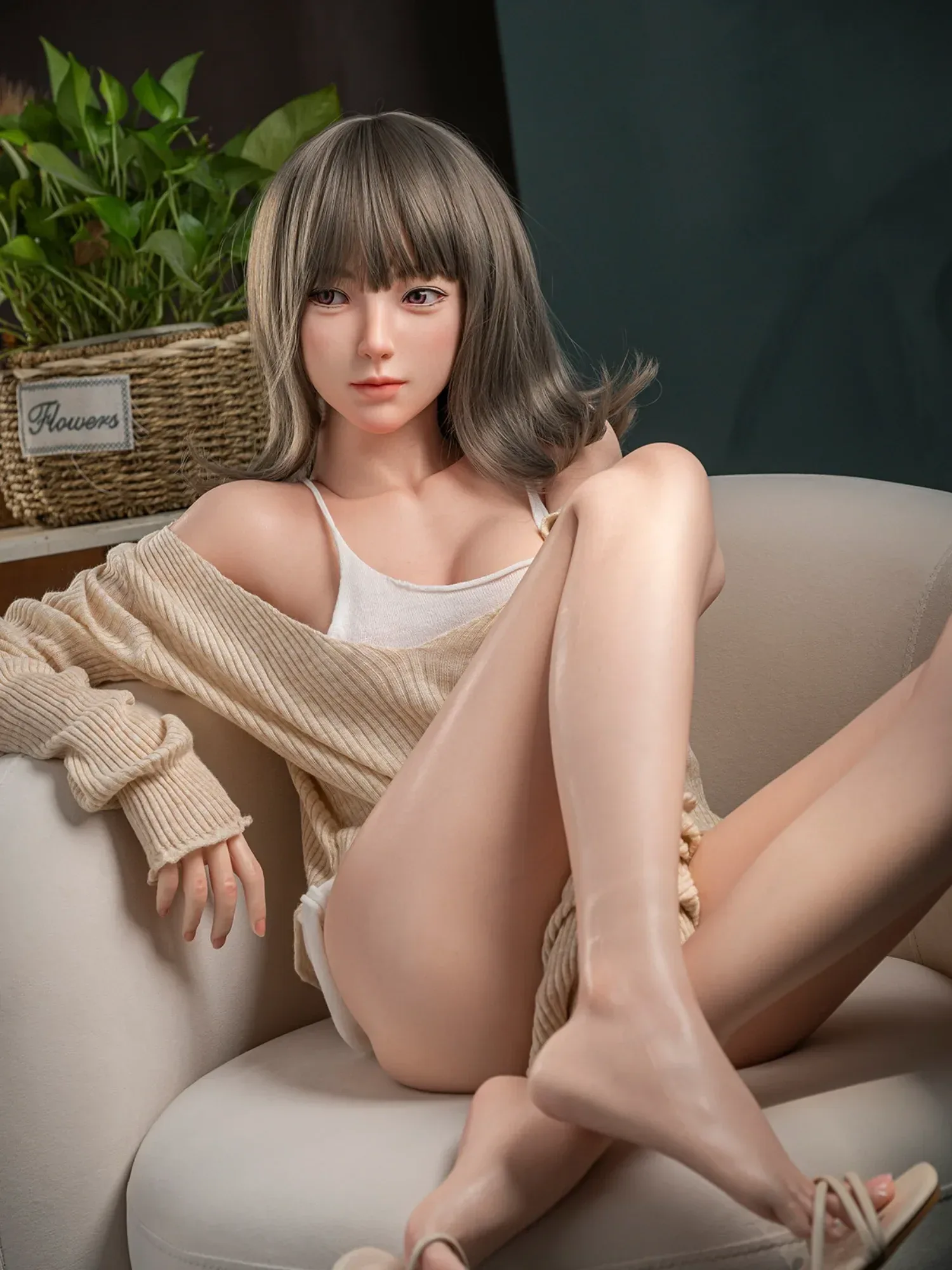 F9170—168cm\/5ft5 Elise 36.2kg C Cup Silicone Realistic Sex Doll | Jiusheng Doll view 11