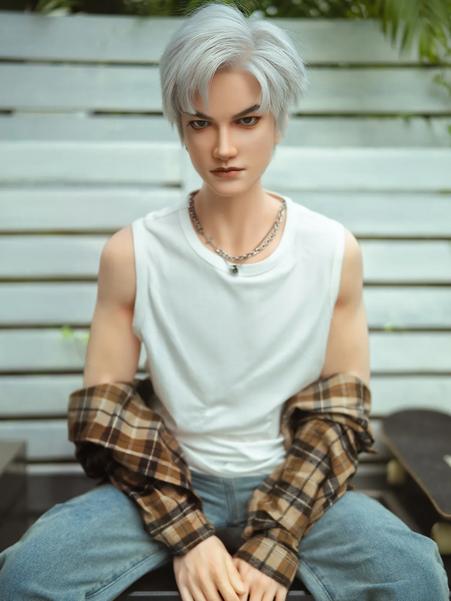 F7619-162cm\/5ft3 42.5kg 2026 Realistic 162cm Silicone Male Sex Doll with 5.9in Vibrating Dildo | SY Doll view 9