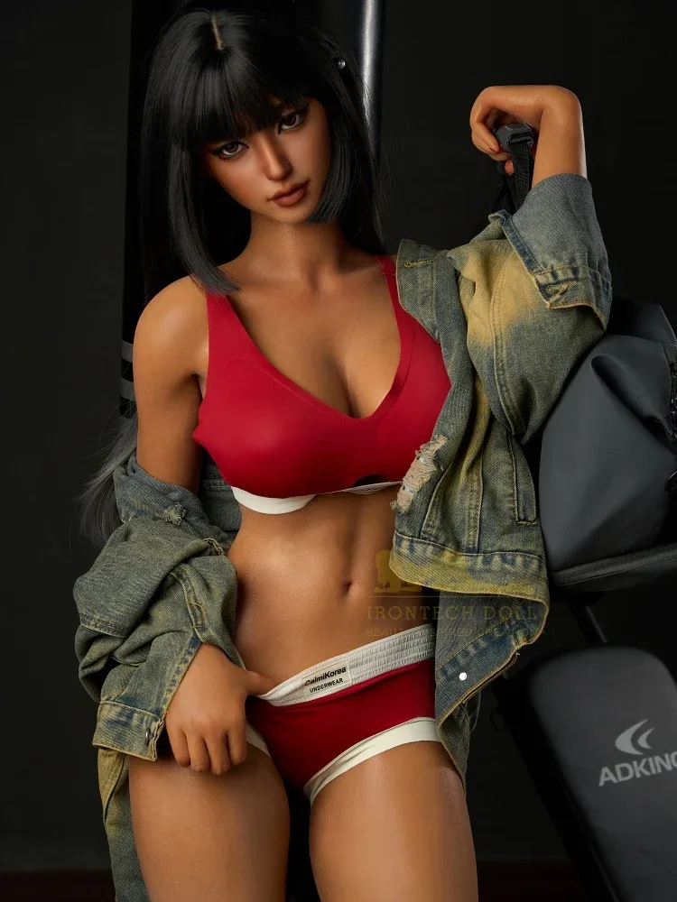 F2448-161cm(5ft3)-33kg E Cup Silicone Fitness Black Girl Sex Doll｜Irontech Doll view 4
