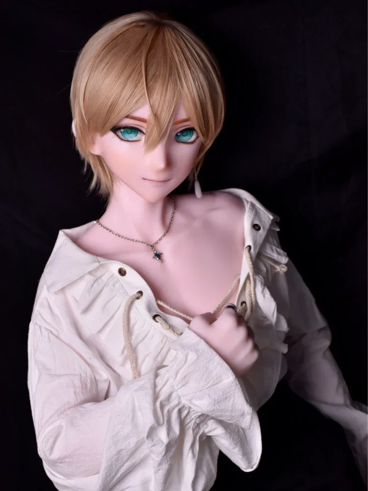 F5546-153cm\/5ft-28kg Silicone Anime Femboy Sex Doll - Elsa Babe
