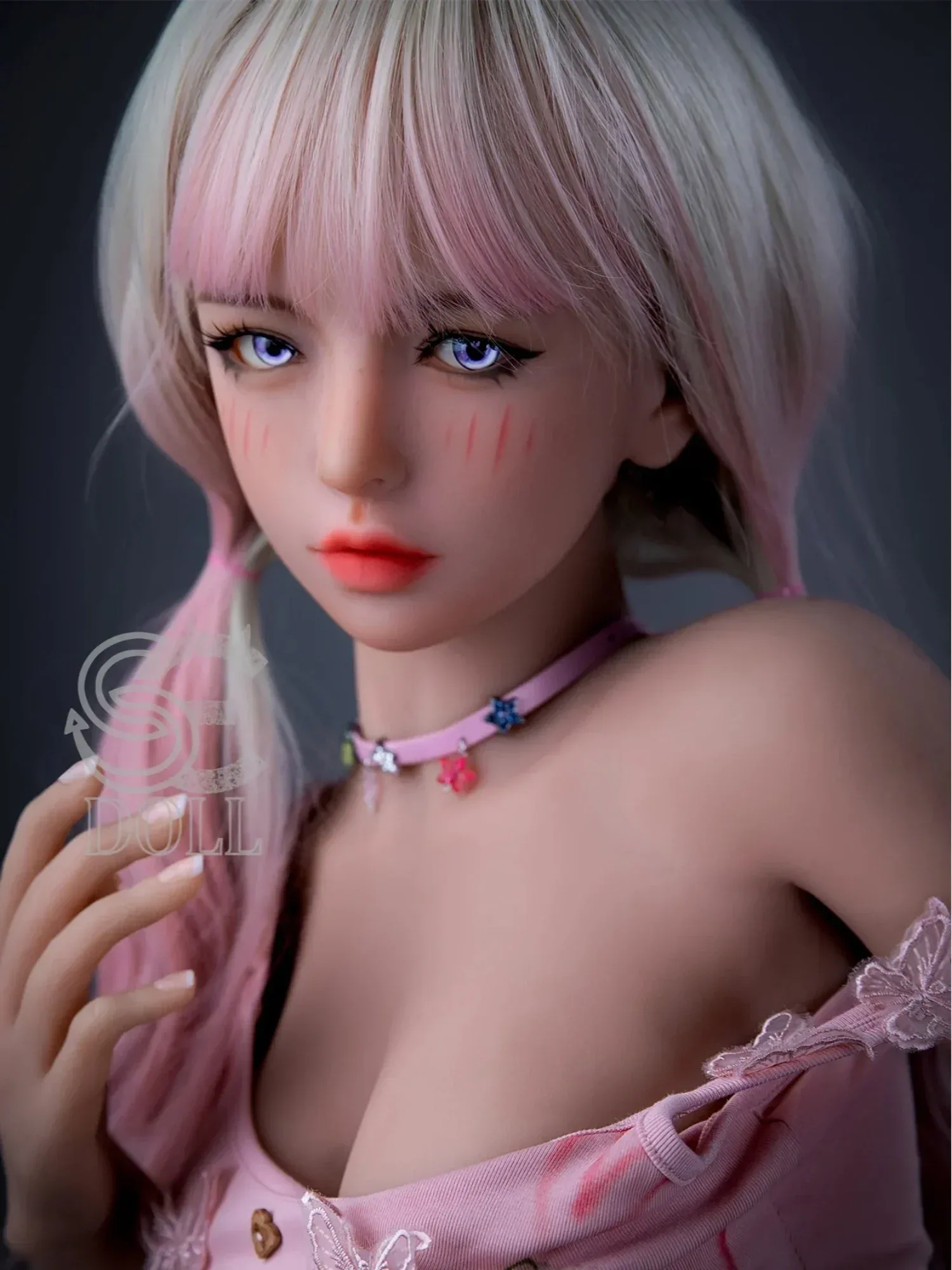 F2190-153cm(5ft)-29.5kg F Cup Mika.D Cute TPE Mini Sex Doll Pink Hair Fashion Girl|SE Doll view 9