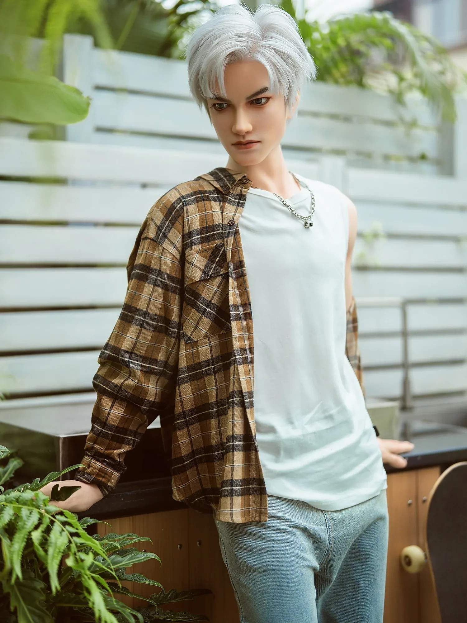 F7619-162cm\/5ft3 42.5kg 2026 Realistic 162cm Silicone Male Sex Doll with 5.9in Vibrating Dildo | SY Doll view 4
