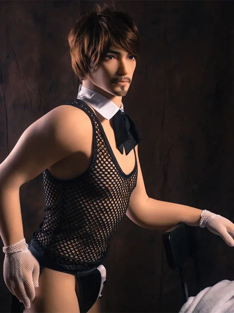 F114-175cm\/5ft9-58kg Gino Sexy Rabbit Man TPE Femboy Sex Dolls - Qita Doll view 5