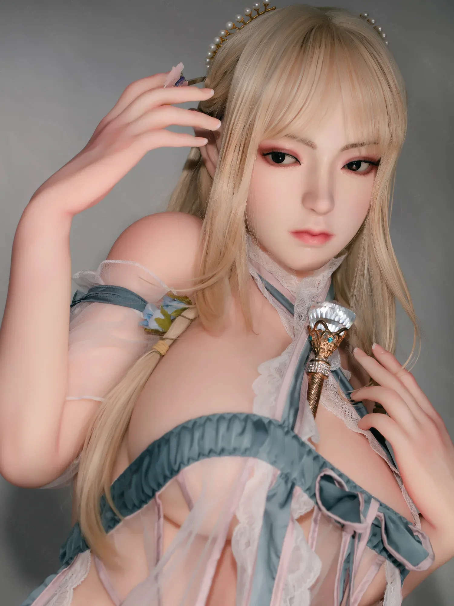 F4717-160cm(5.3ft)-34kg 2.0 B Cup Robot Silicone Head Adult Asian Alien Sex Doll|Bezlya Doll view 1