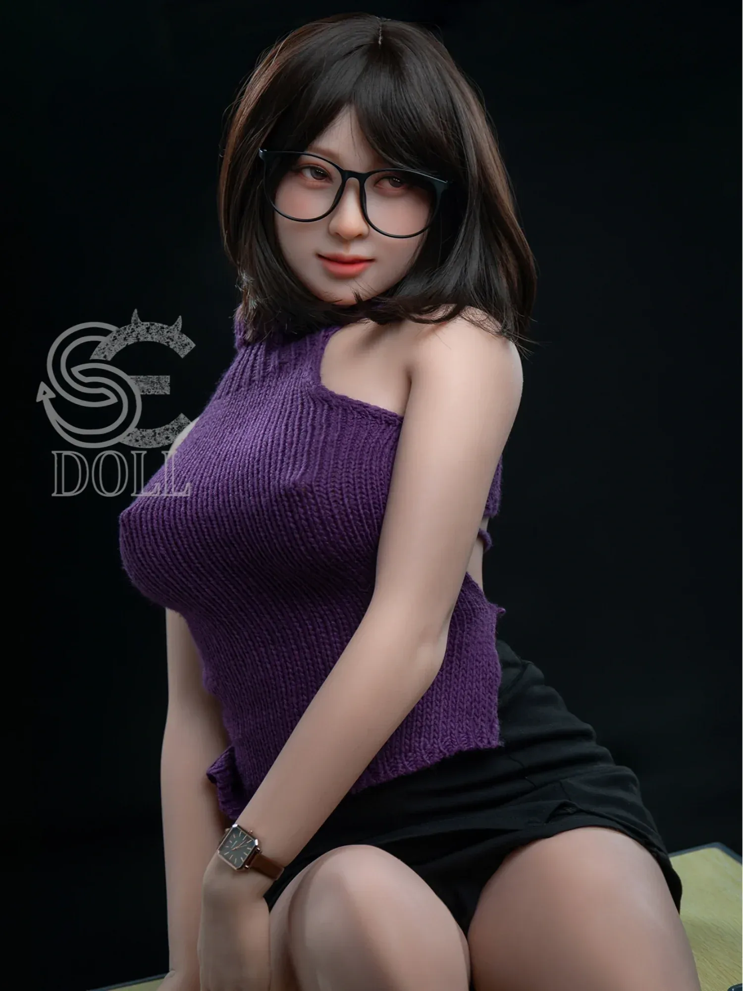 F3716-163cm(5.3ft)-37kg Yutsuki E Cup TPE Glasses China Big Tits 18s Sex Doll|SE Doll view 5