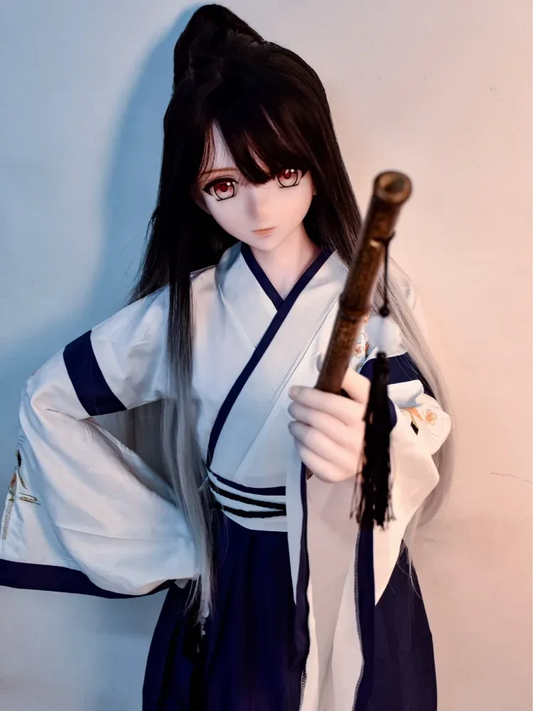 F5457-153cm\/5ft-28kg Silicone Ancient Style Femboy Sex Dolls-Perfect Blend of Ethereal Long Hair  | Elsa Babe view 4