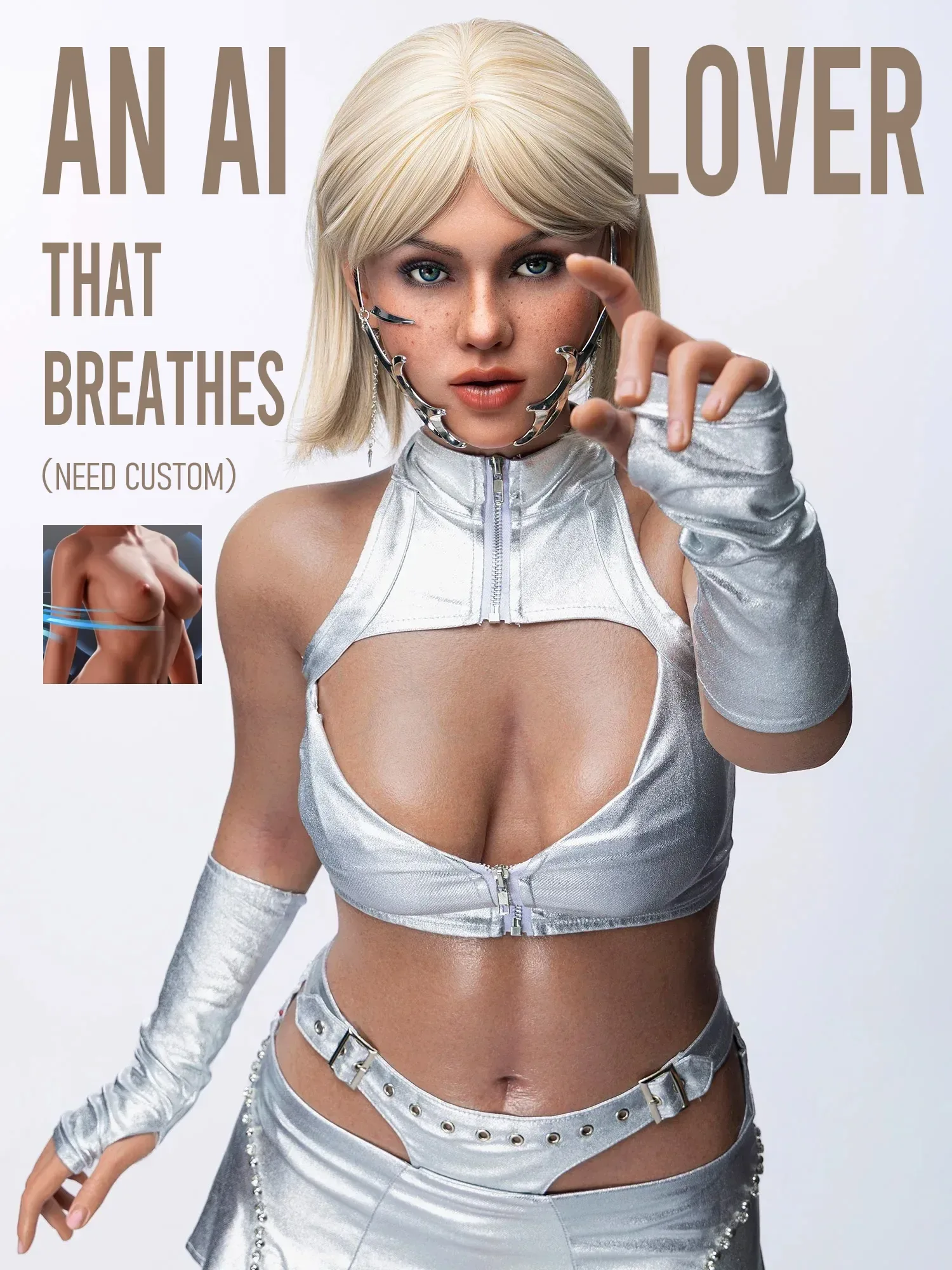 F5691-Galatea doll Lifelike Best Realistic AI Sex Doll Silicone 164cm 31.2kg D Cup
