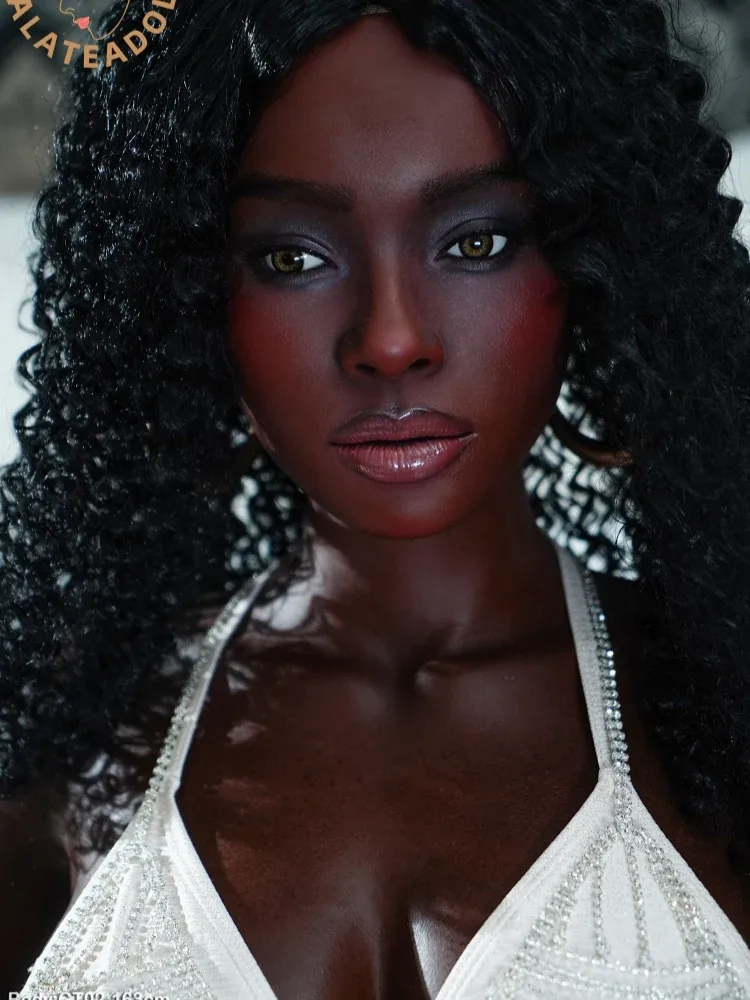 F5143-163cm D Cup Sexy Black Beauty ROS Silicone beautiful ebony Sex Doll | Galatea doll view 9