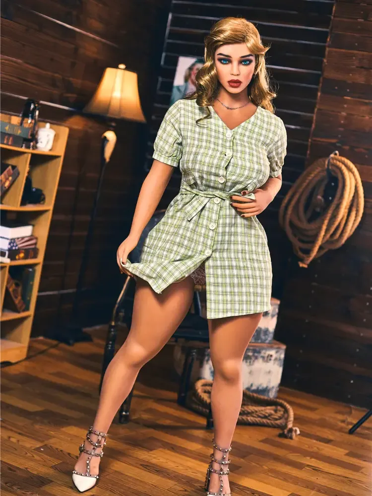 F162-156cm Blonde E Cup Most Popular Big Booty Realistic TPE Sex Doll| Irontech Doll view 4