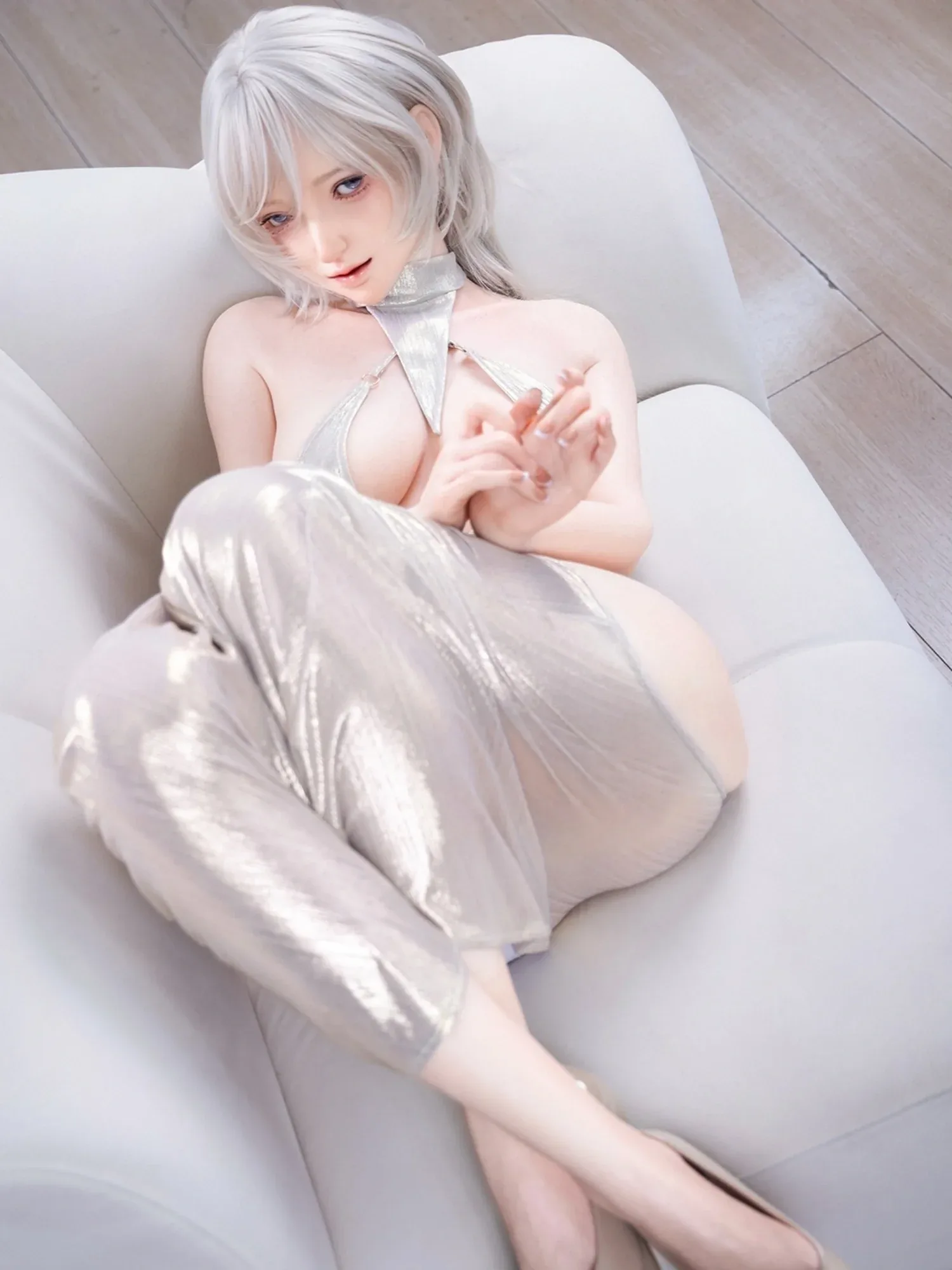 F6307—165cm\/5ft4-34kg D Cup Silicone Realistic Naked Sex Doll Asian  | Firefly Diary Max