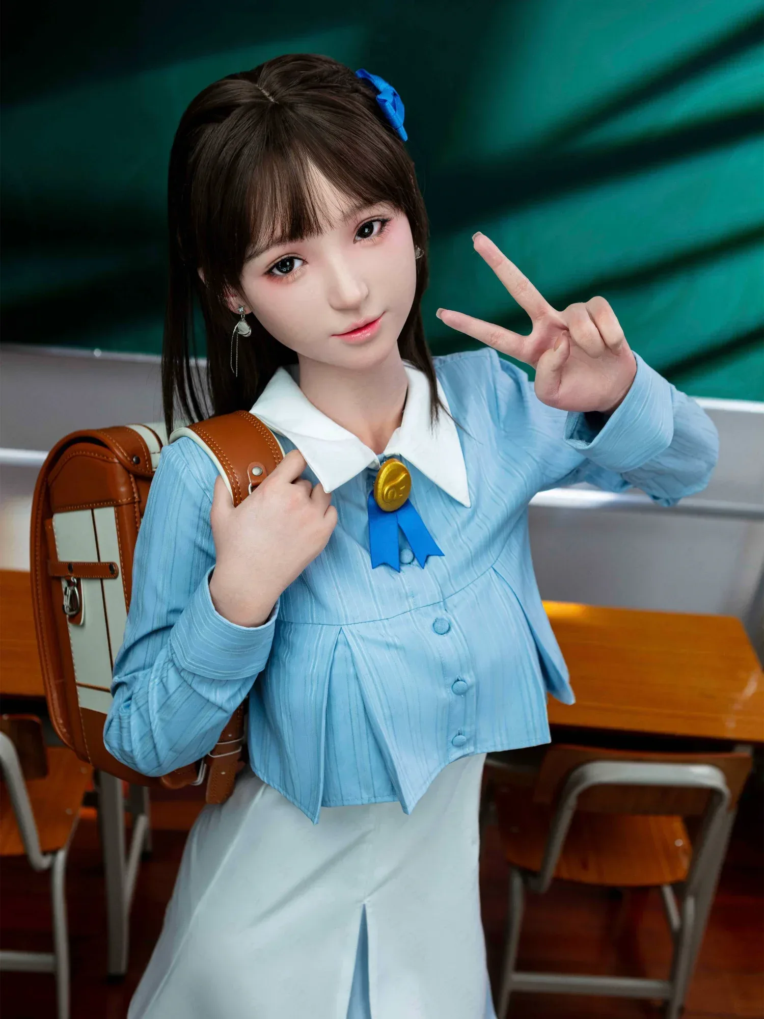 F9288-164cm(5.5ft)-41kg 2.2u C Cup Asian Real ROS Silicone Realistic Teen Sex Doll｜AITIA Doll