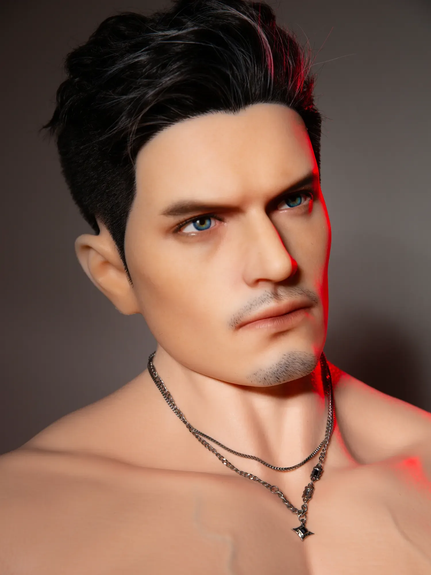 F5998-175cm\/5ft9-49kg Full Size ROS Head Silicone Male Sex Doll For Women With Hair Transplant | Qita doll view 5