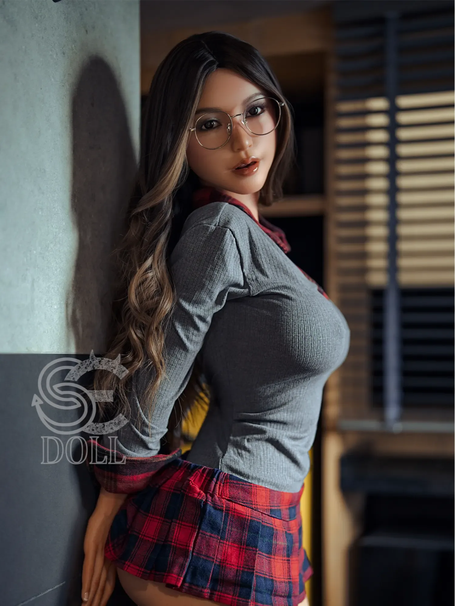 F5714k-T161cm(5.3ft)-34kg Kitty.G C Cup Silicone Nerd Life size Sex Doll【IN Stock US】｜SE Doll