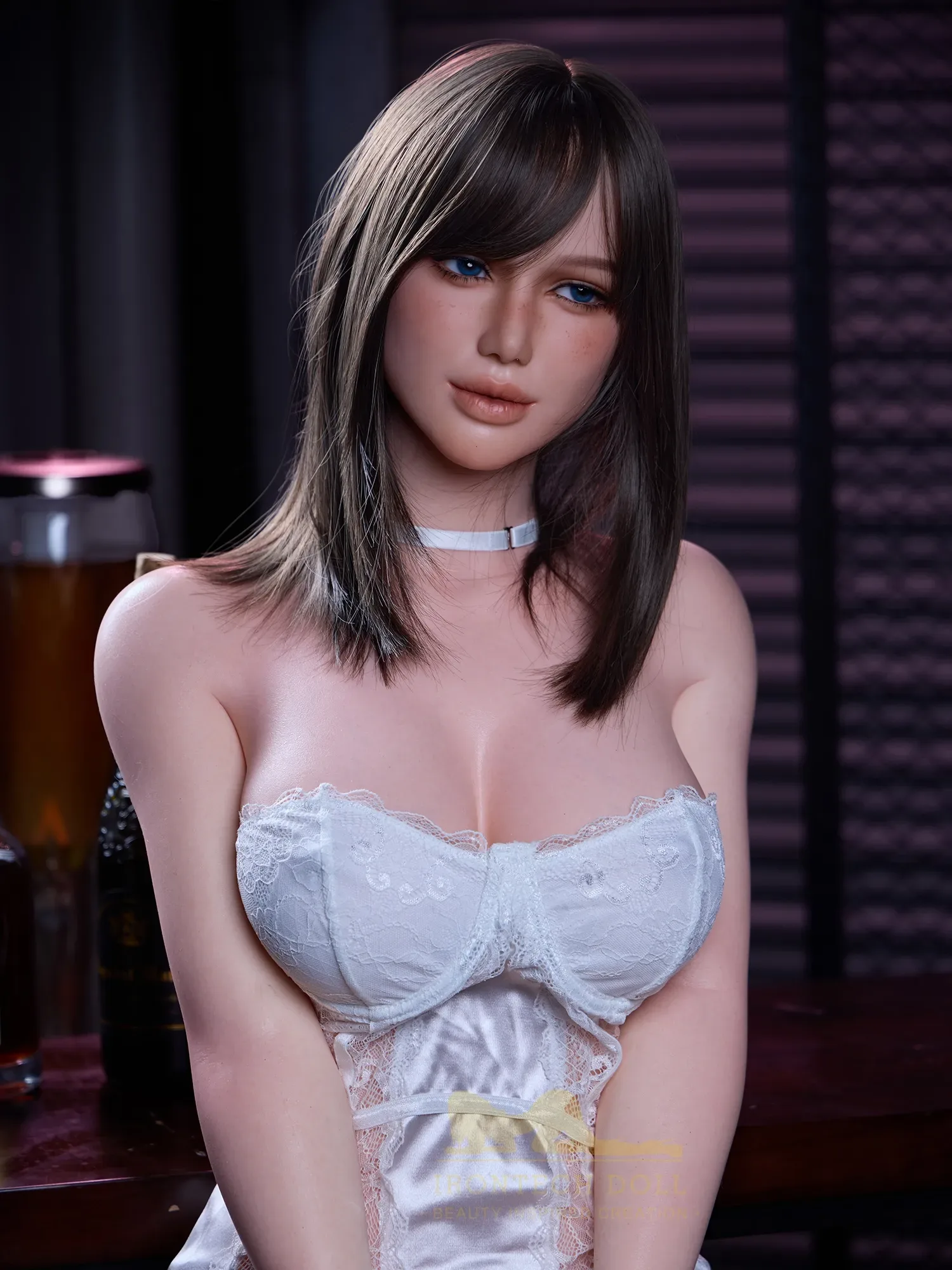F5948-164cm(5ft4)-40.5kg Robot All-In-One Seamless Neck Silicone Celebrity Look Alike Sex Dolls｜Irontech Doll