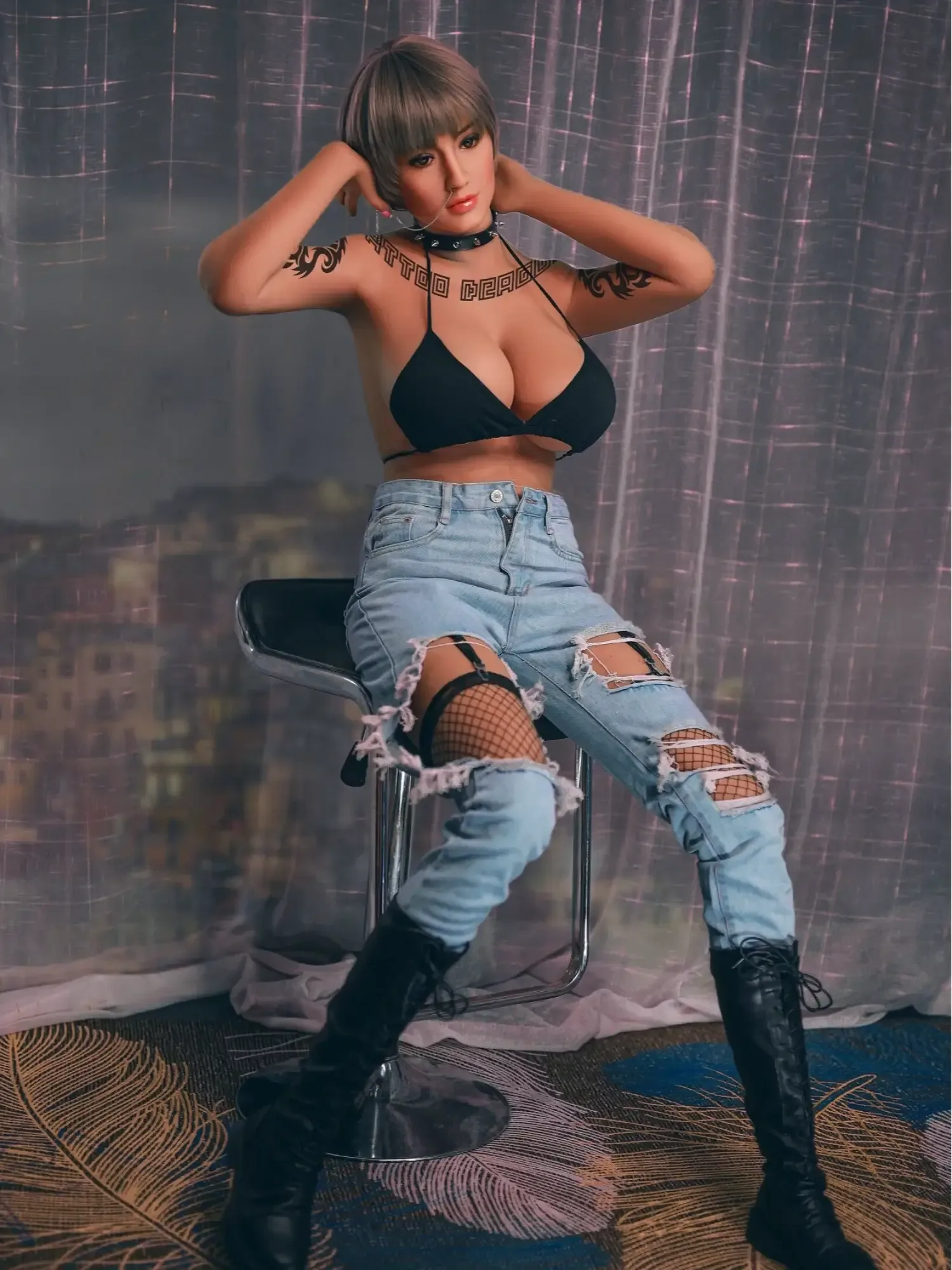 F3374-171cm\/5ft7(44kg) Katrina H Cup TPE Sexy Woman Latina Large Breast Sex Doll | YL Doll view 5