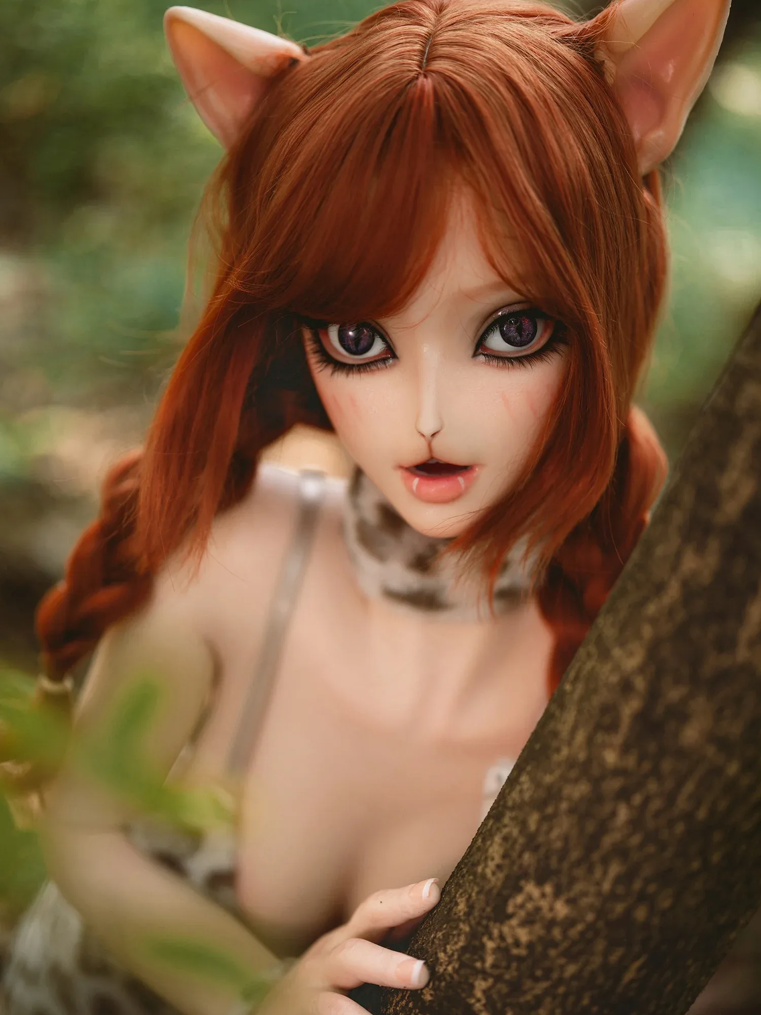 F2417-150cm\/4ft9 D Cup M42# Wild Jungle Leopard Girl Silicone Furry Sex Doll |SY Doll view 7