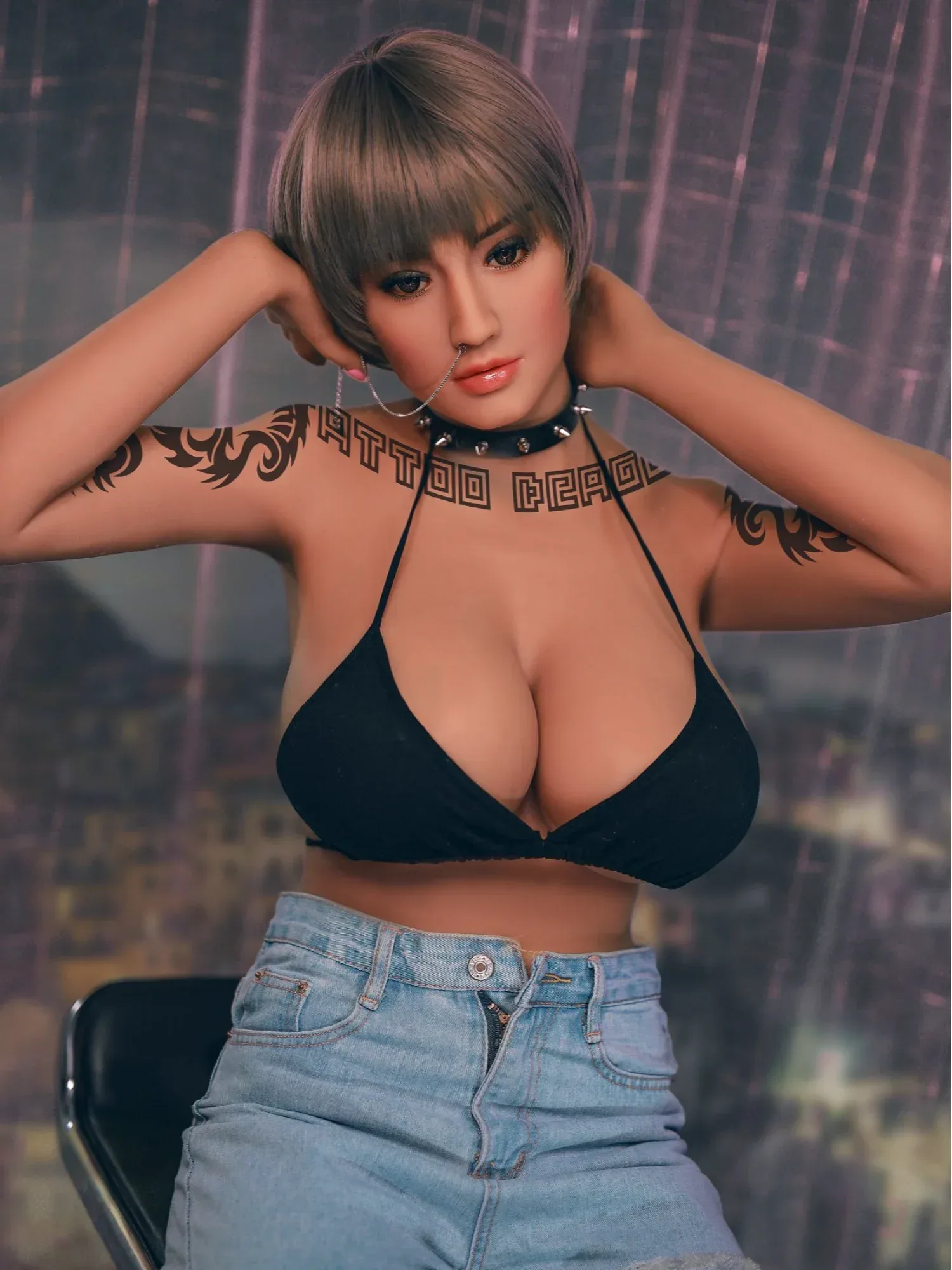 F3374-171cm\/5ft7(44kg) Katrina H Cup TPE Sexy Woman Latina Large Breast Sex Doll | YL Doll view 2