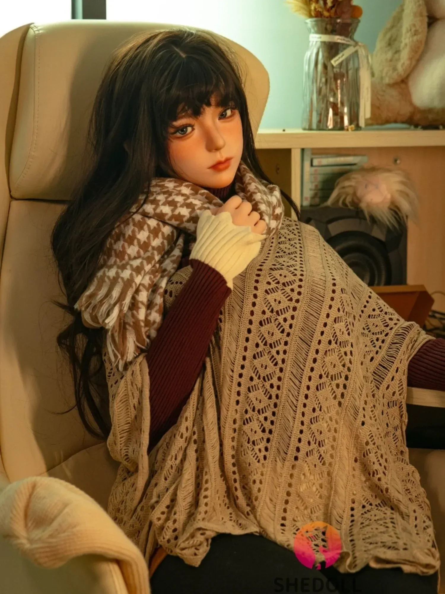 F6092—170cm\/5ft6-48kg E Cup Asian ROS Silicone Head TPE Body Sex Doll | SHEDOLL view 2