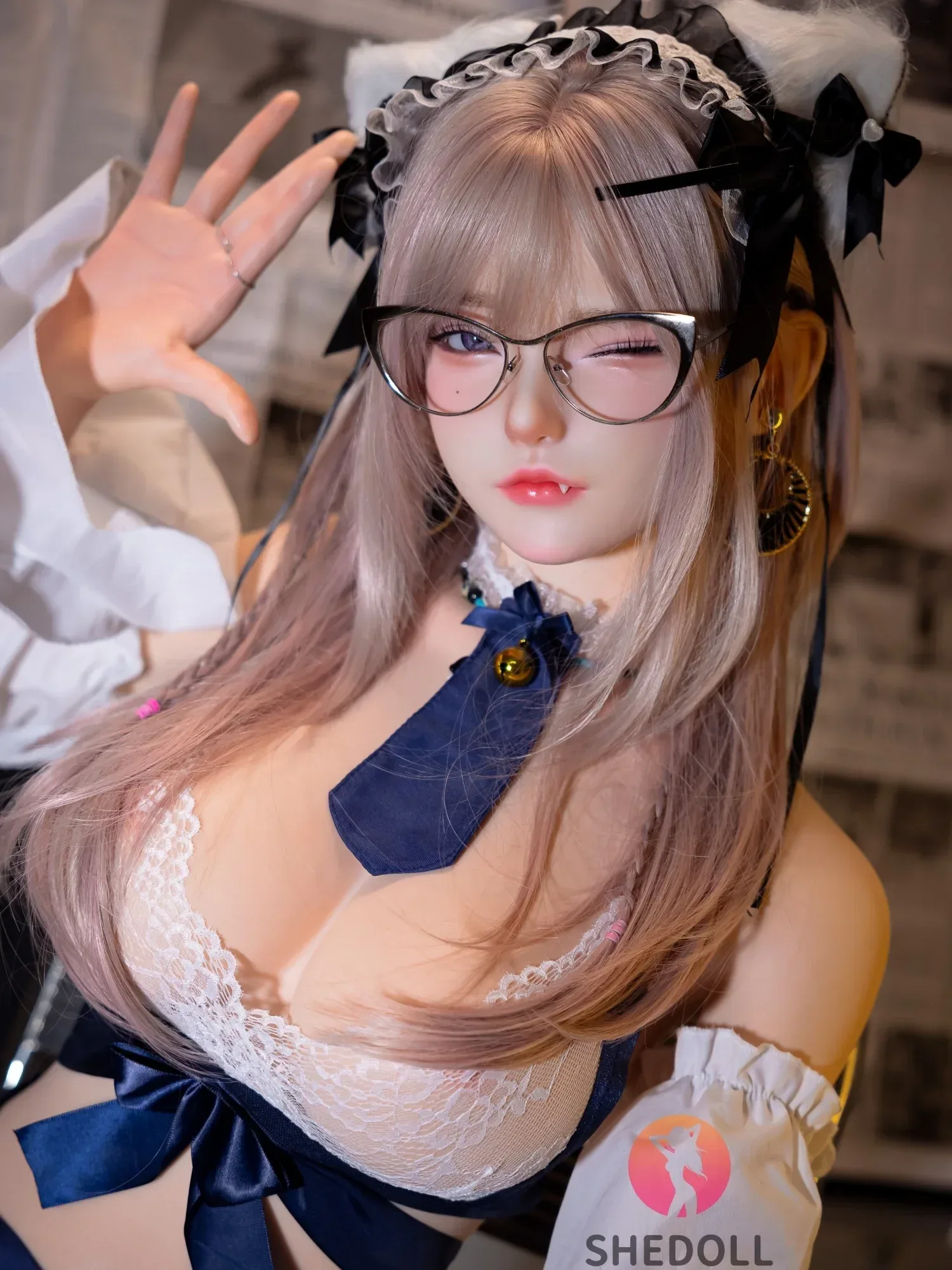 F6264—168cm\/5ft5-47kg D Cup Lifelike Asian Movable Eyes ROS Silicone Sex Doll | SHEDOLL