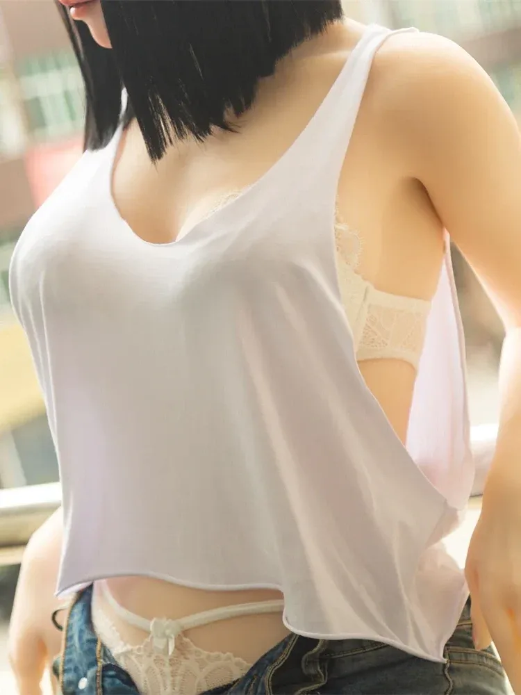 F143-Fumi Black Short Hair 162cm\/5ft4 Japanese Silicone Sex Doll view 10