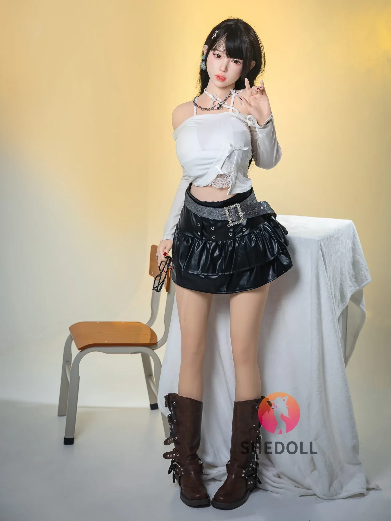 F6182—168cm\/5ft5-47kg D Cup Lifelike Asian ROS Silicone Sex Doll | SHEDOLL view 6