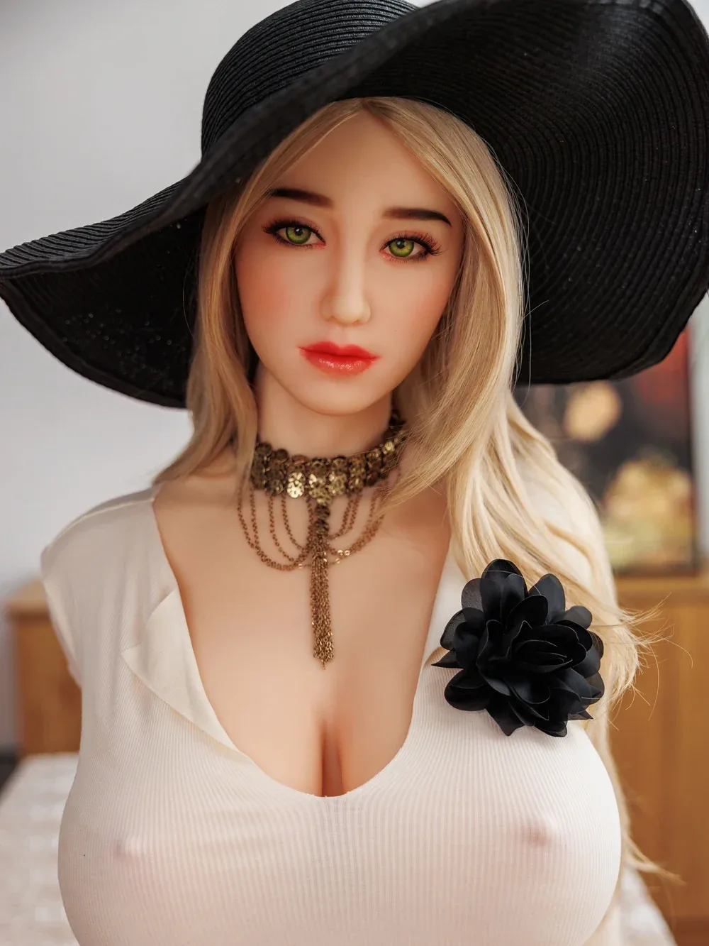 F3894-170cm\/5ft6 N Cup Huge Boobs Blonde Asian TPE Sex Doll | HR Doll view 4