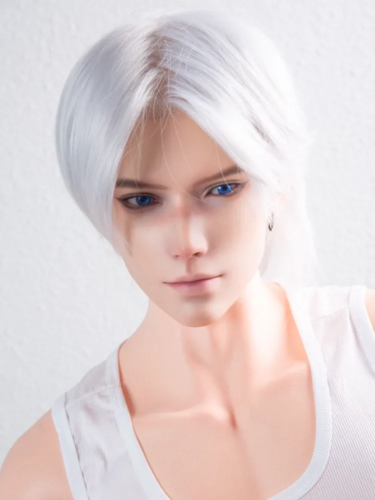 F7671-185cm\/6ft1-41kg Silicone Realistic Big Dick Male Sex Doll Shen Mo with 8.27in penis\u0026Implanted Hair | Qita doll view 7