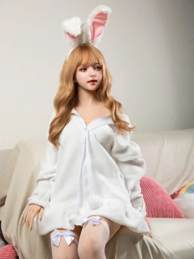 F129-170cm\/5ft7  Silicone Head Cute Bunny Big Boobs Sex Doll- E cup view 5