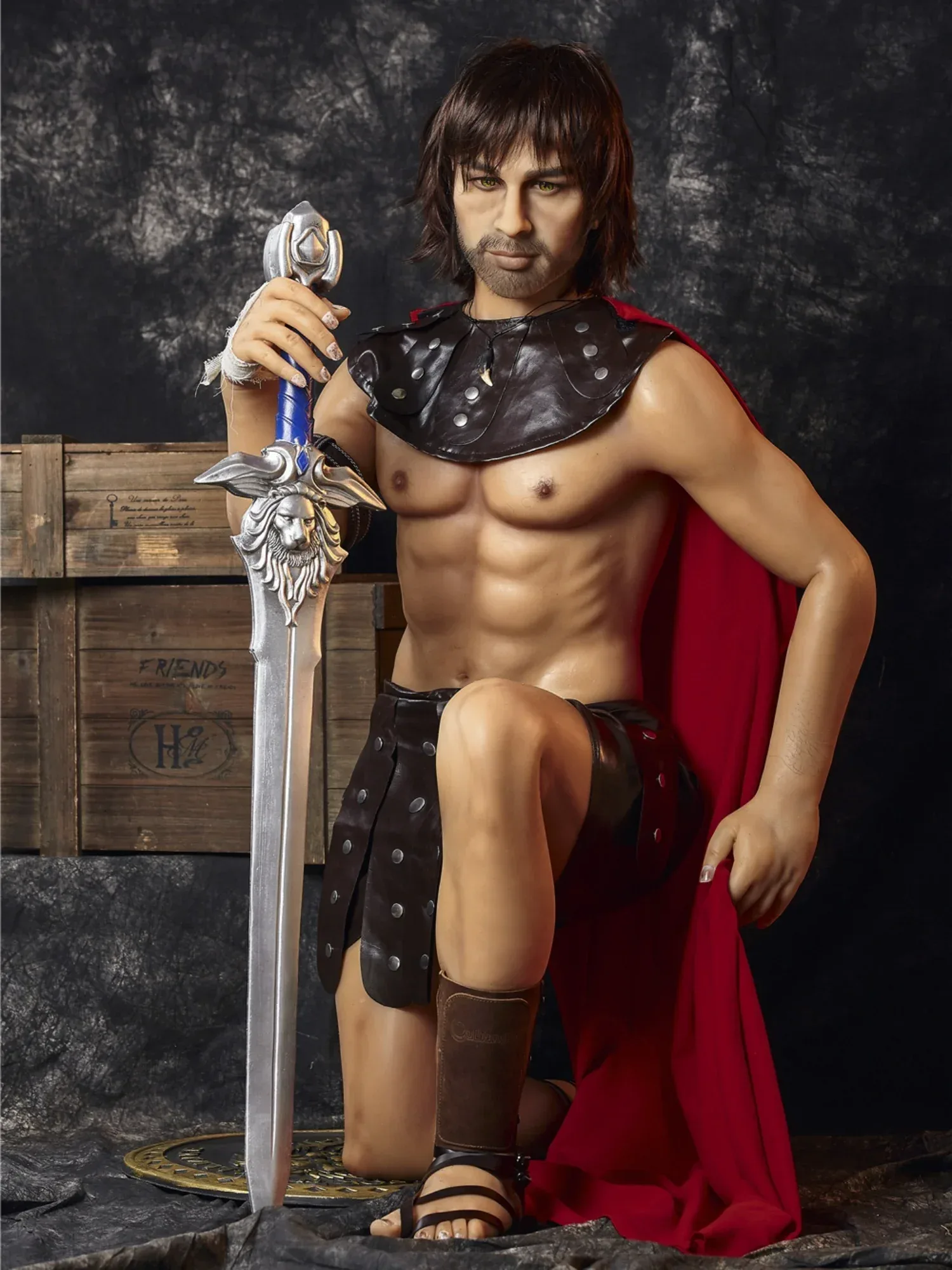 F4582-162cm(5ft3)-49kg Warrior Charles TPE Femboy Robot Male Sex Doll-Irontech Doll view 10