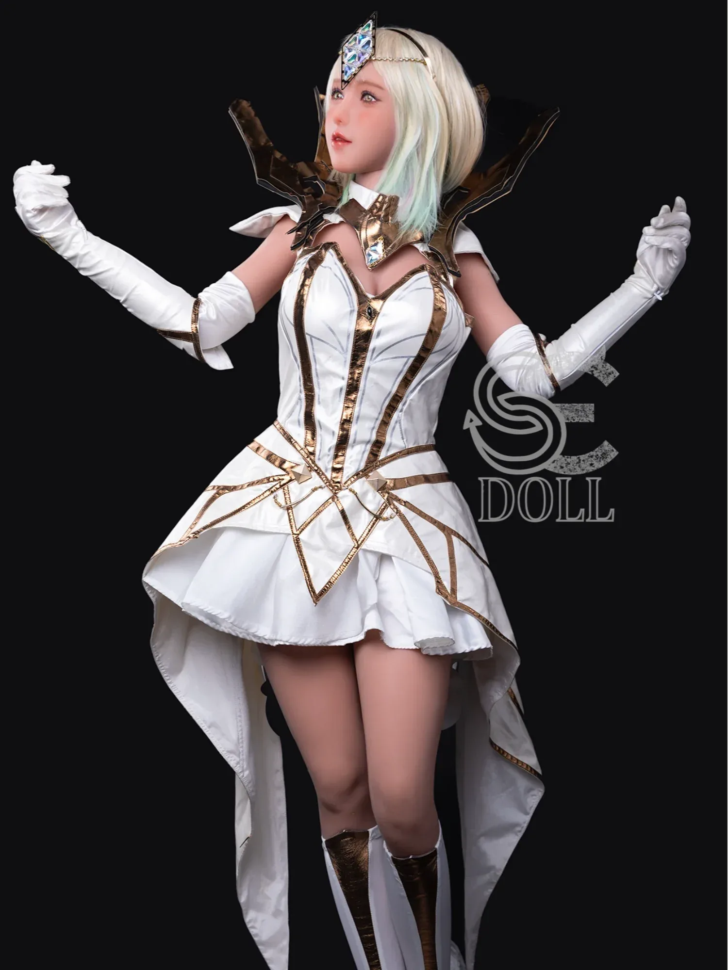 F3711-161cm(5.3ft)-35kg Angie F Cup TPE Sexy Asian Anime Fantasy Blonde Fairy Woman Love Doll|SE Doll view 6