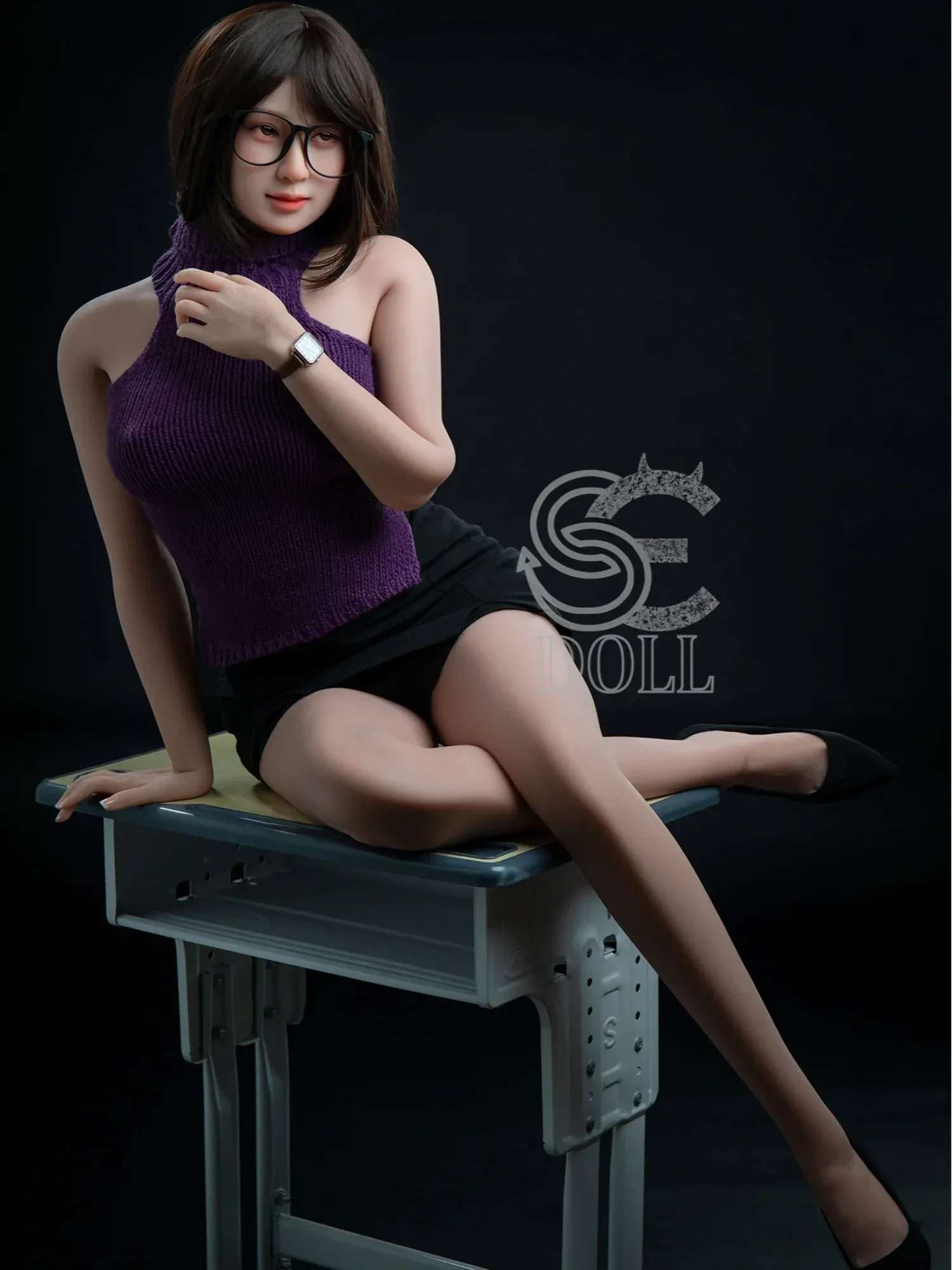 F3716-163cm(5.3ft)-37kg Yutsuki E Cup TPE Glasses China Big Tits 18s Sex Doll|SE Doll view 3