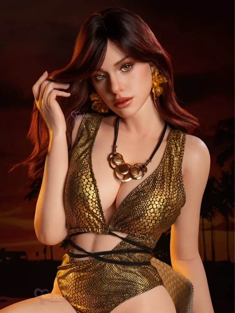 F8182-166cm\/5ft5-38kg M38 Rose D Cup Life size Silicone Realistic Sex Doll | MD Doll