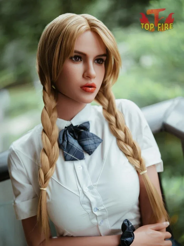 F8593-170cm-30kg E Cup ROS Head Blonde Hair Silicone Full Sex Doll | Top Fire Doll