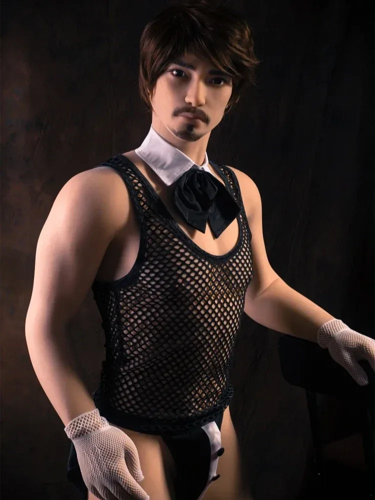 F114-175cm\/5ft9-58kg Gino Sexy Rabbit Man TPE Femboy Sex Dolls - Qita Doll view 3