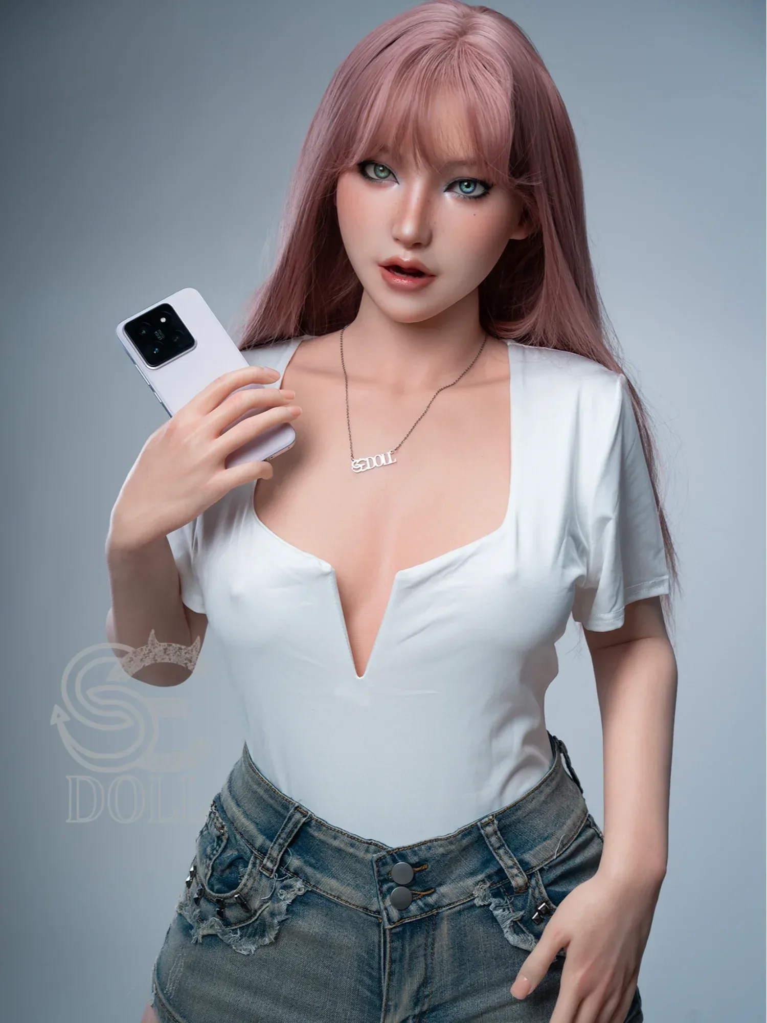 F4831-T160cm(5ft2)-27kg Bridget.D B Cup Small Tits Anime Silicone Asian Sex doll | SE Doll