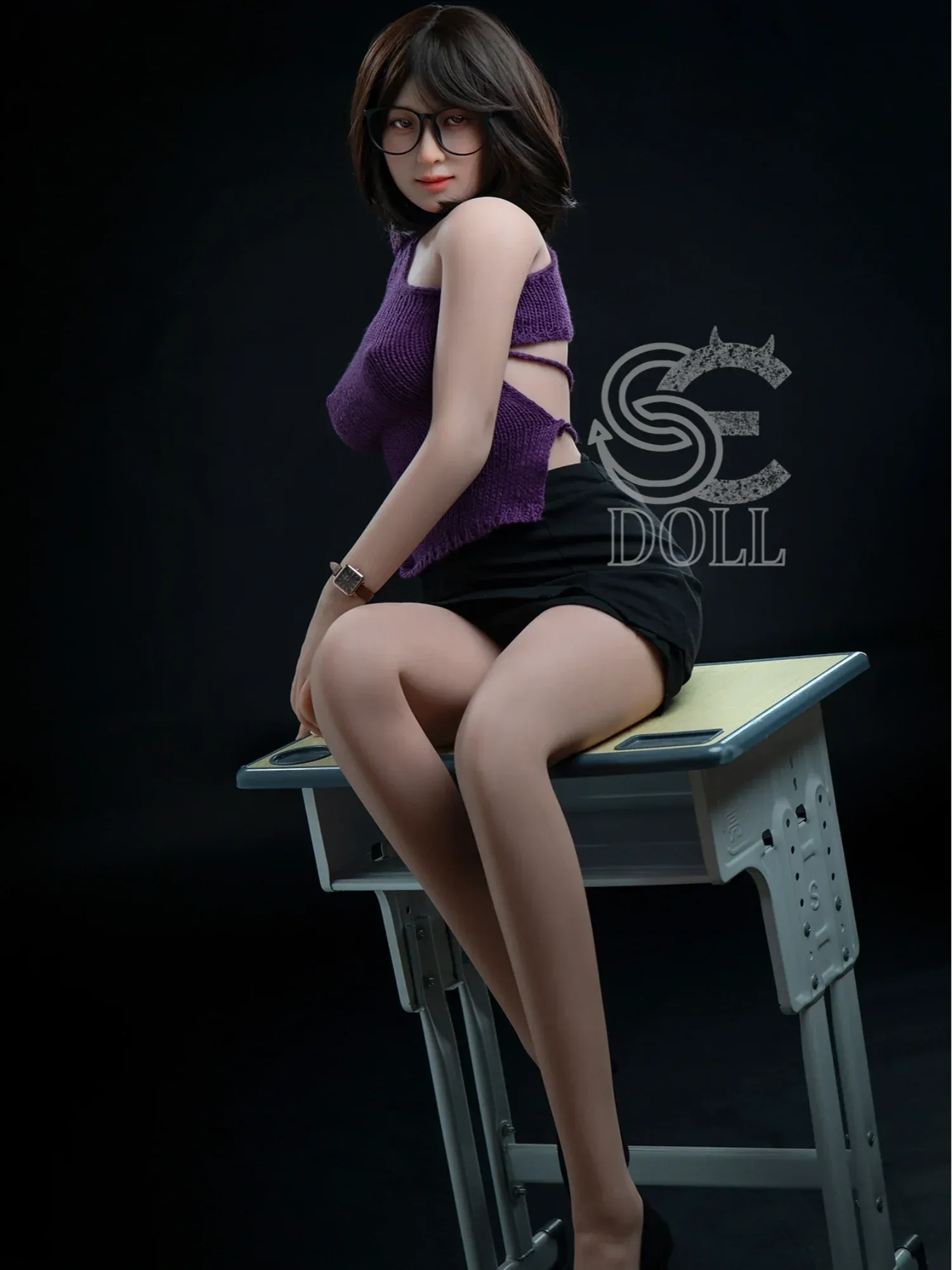F3716-163cm(5.3ft)-37kg Yutsuki E Cup TPE Glasses China Big Tits 18s Sex Doll|SE Doll view 6
