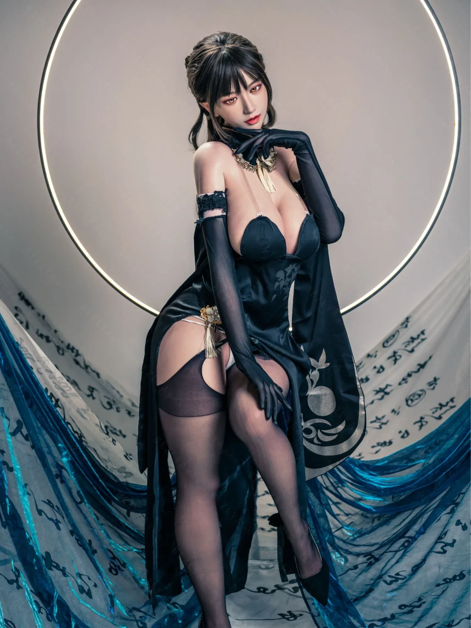 F7118-155cm(5.12ft)-34.5kg 2.1 I Cup Ink Moon Sorceress – Silicone Asian Exotic Mini Sex Doll for Men｜Bezlya Doll view 10