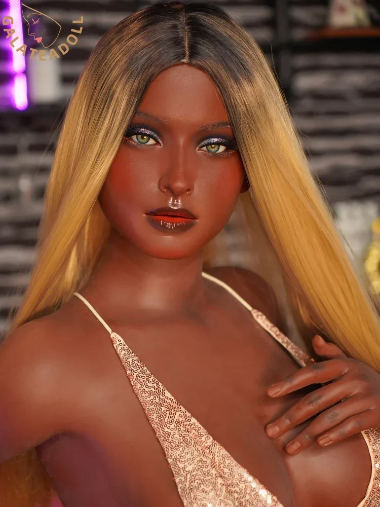 F7525-162cm D Cup Sexy Killer ROS Silicone Black BBW Robot Sex Doll | Galatea doll view 4