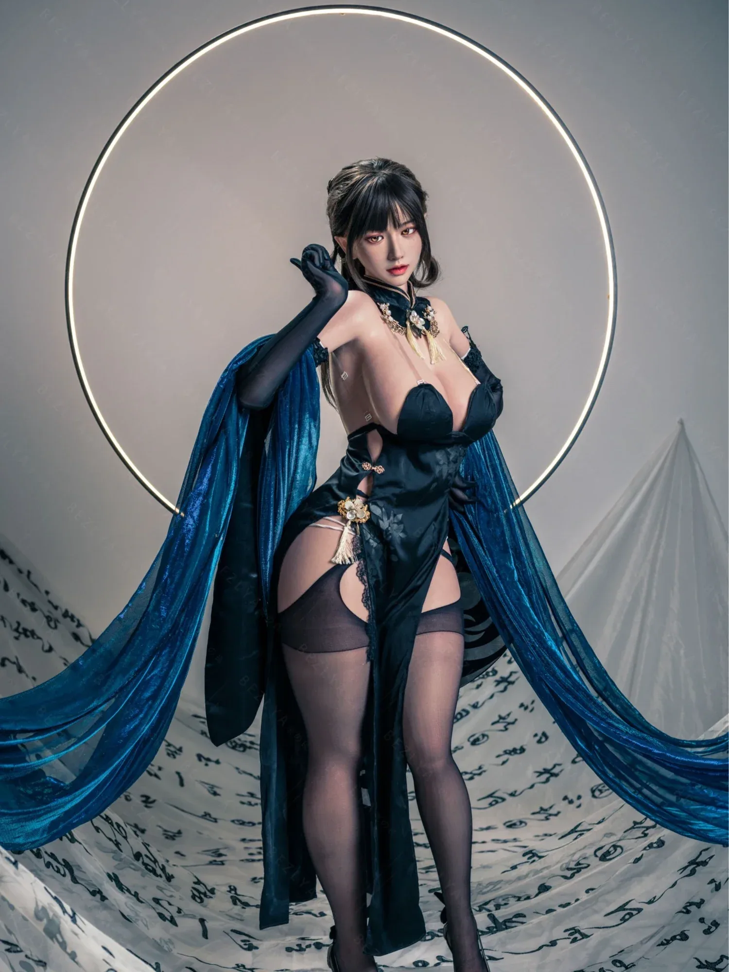 F7118-155cm(5.12ft)-34.5kg 2.1 I Cup Ink Moon Sorceress – Silicone Asian Exotic Mini Sex Doll for Men｜Bezlya Doll view 7