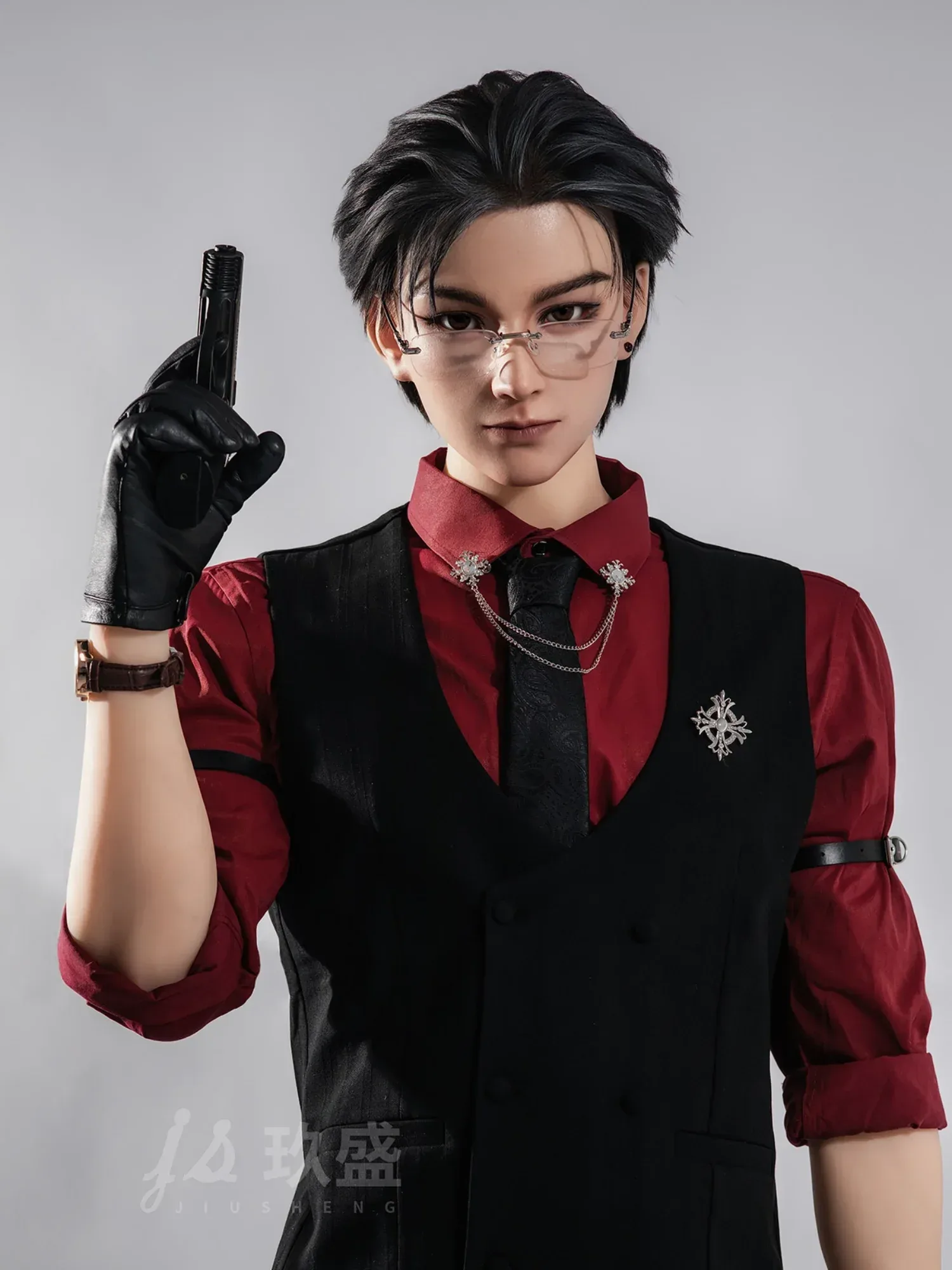 F5689—185cm\/6ft1-45kg Gavin Premium Silicone Femboy Bl Anime Sex Doll for Roleplay - Jiusheng Doll view 10