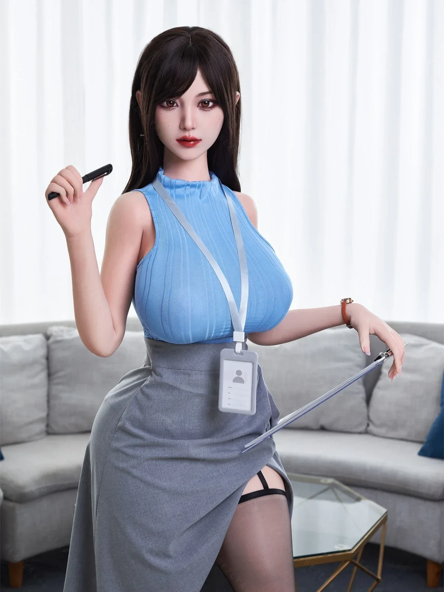 F7117-161cm(5.28ft)-32.8kg 2.2 I Cup Asian Real Silicone Japanese Office Lady Sex Doll – Professional Attire Love Doll｜AITIA Doll view 10