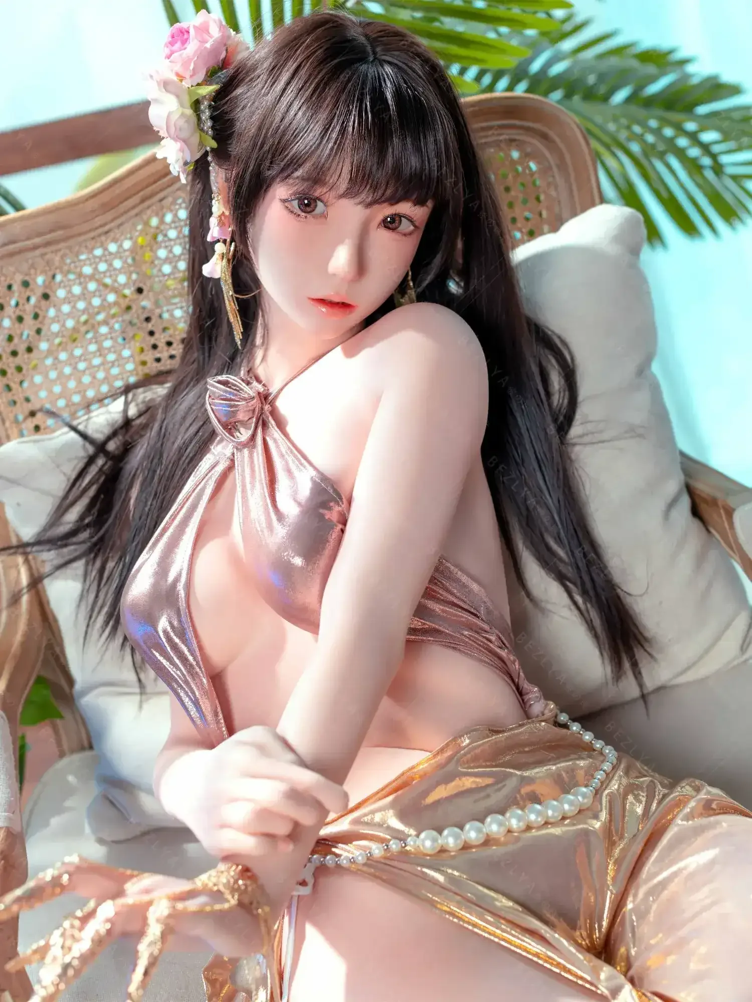 F9408-159cm(5.3ft)-31.5kg 2.2cf B Cup ROS Silicone Asian Flat Chest Sex Doll【ChunMoMo】｜AITIA Doll