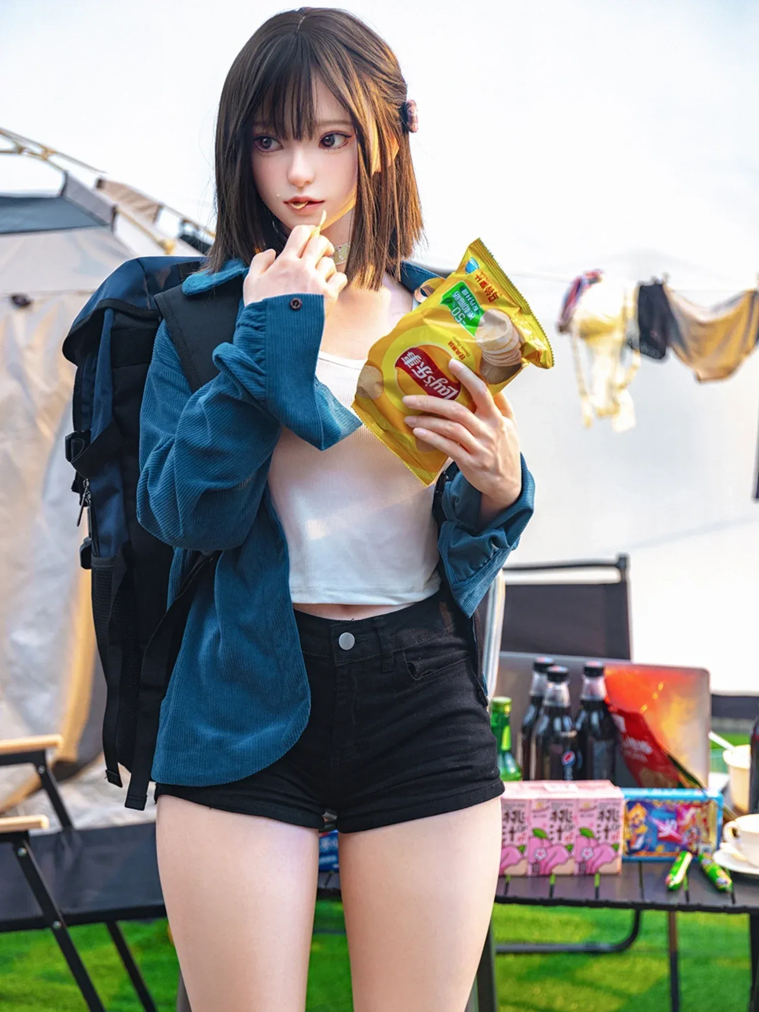 F5735—151cm\/4ft9-37.5kg\/82.7lbs A Cup Silicone Asian Chinese Sex Doll  | Firefly Diary view 6