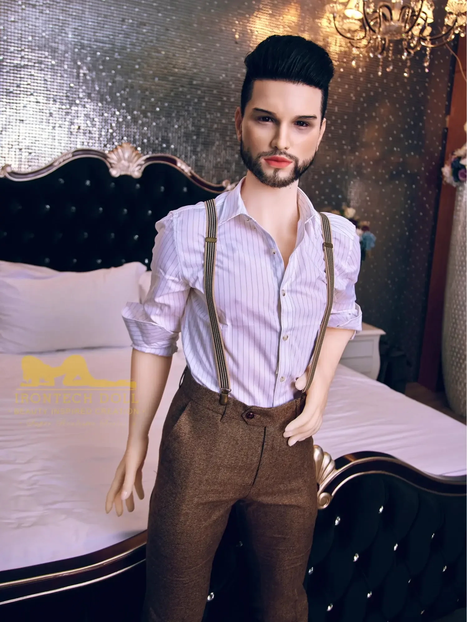 F4571-162cm(5ft3)-49kg Kevin TPE Body Femboy  toy masturbator Male Sex Doll For Sale Custom-Irontech Doll view 11