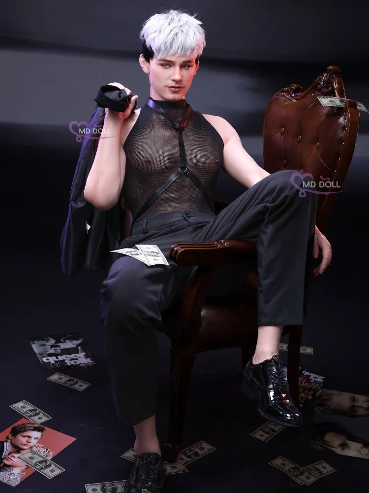 F738-180cm\/5ft9-42kg Silicone Male Sex Doll with 14cm \u0026 17cm Detachable Vibrating Penis | MD Doll view 8