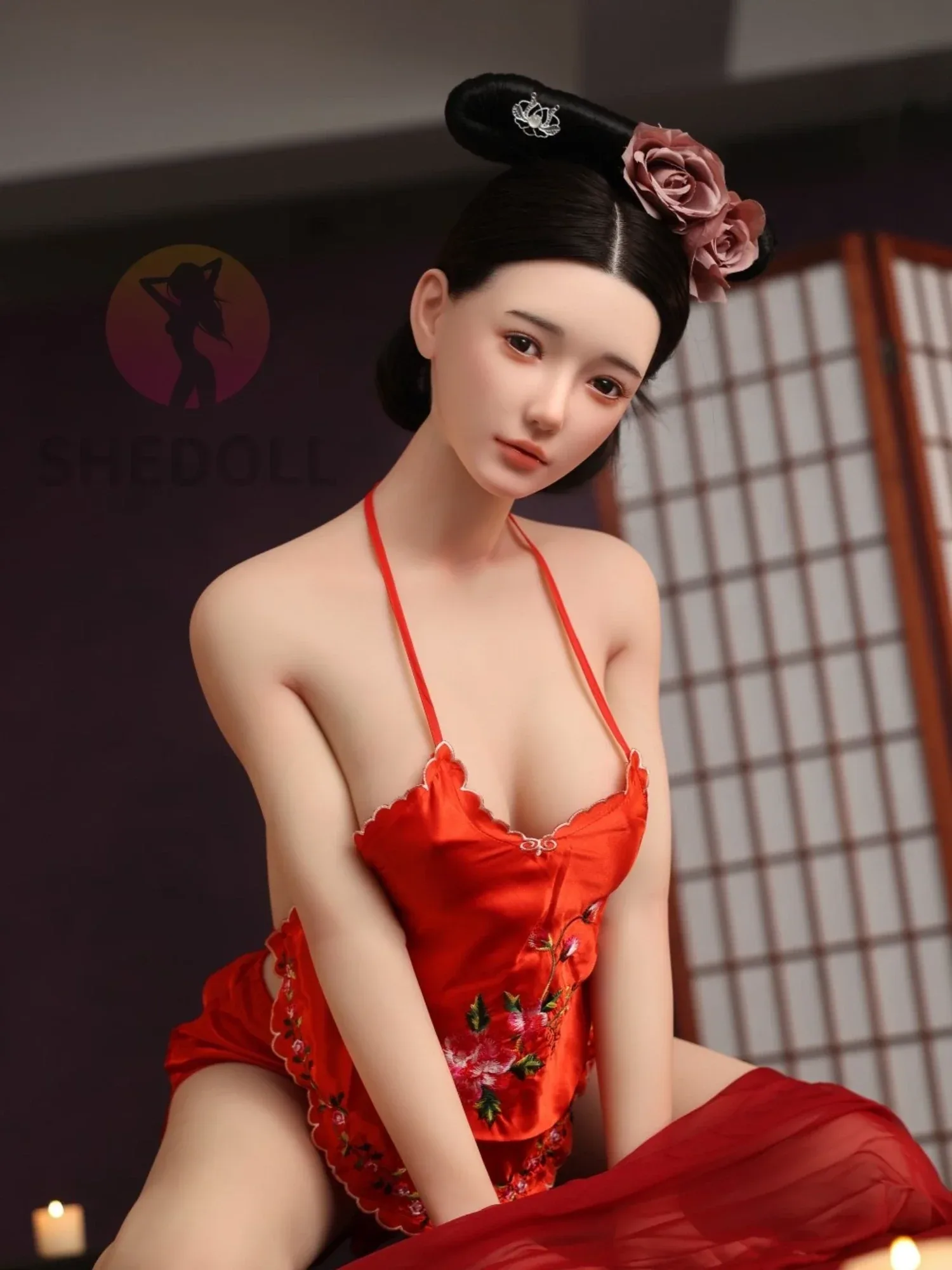 F6016—158cm\/5ft2-38kg C Cup Asian Silicone Head TPE Body Sex Doll | SHEDOLL