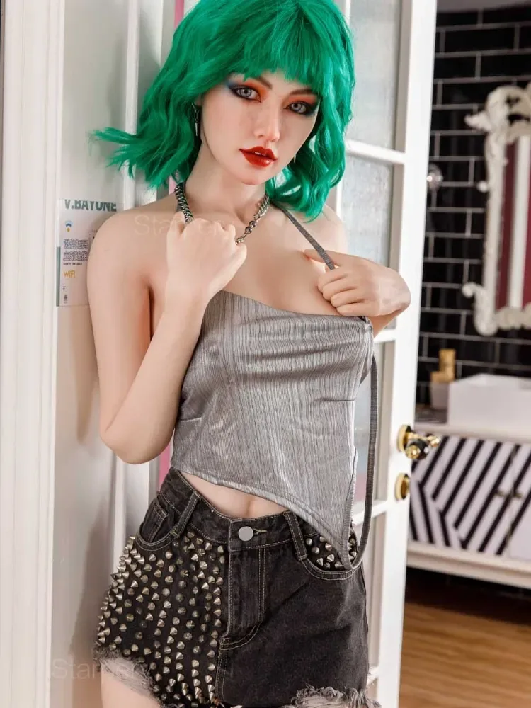 F501-174cm C Cup Green Hair Silicone Tall Sex Doll｜Starpery Doll view 2